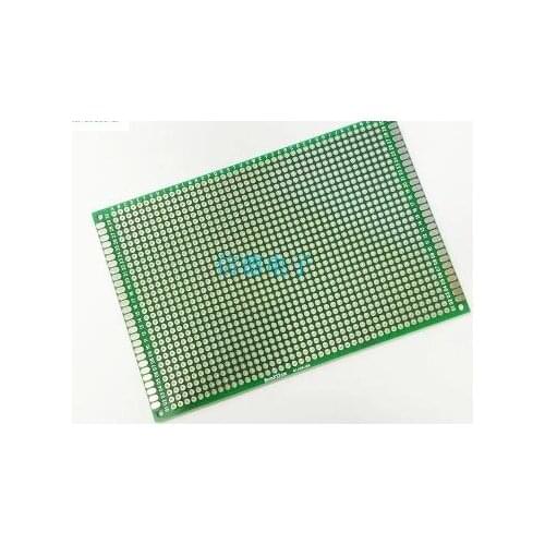 FREE SHIPPING 5PCS x 9x15 cm PROTOTYPE PCB 2 layer 9*15 panel Universal Board 2.54mm Double Side Green Board 1.6mm thickness
