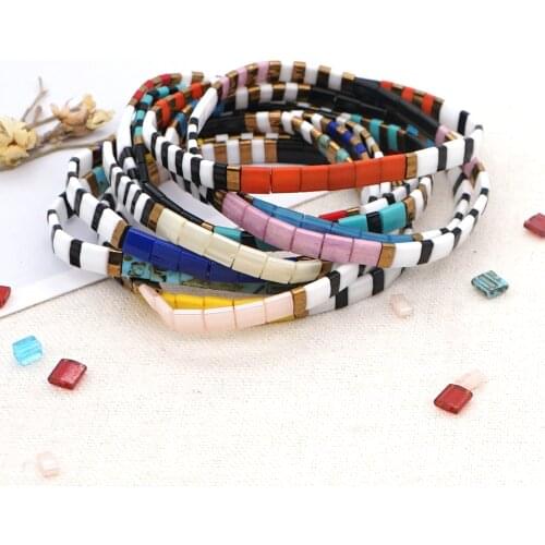 Go2boho Miyuki Tila Bead Bracelet For Women Pulseira Mujer Moda Feminina 2021 Trendy Jewelry Beaded Bracelets For Girl Gift