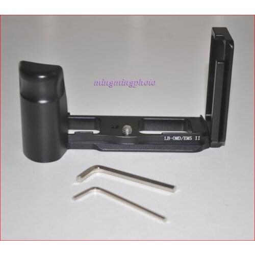 Aluminium Alloy Quick Release Vertical L Shape Hand Grip Bracket Plate Holder for OLYMPUS OM-D E-M5 Mark II EM5 II camera