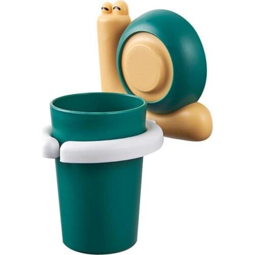 Toothbrush Cup Wall-mounted Easy Cleaning Plastic Cartoon Teeth Brush Mug for Kids Toothbrush Cup Teeth Brush Mug for Kids 2021