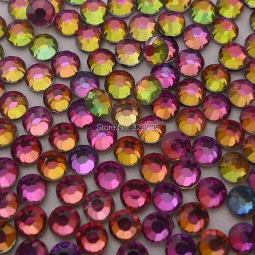 Colorful SS6-SS40 DMC HotFix Rhinestones Flatback Glass Iron-on Stones For Clothing garment shoes bags nail jeans Decorations