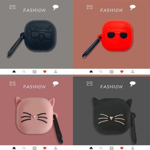 For Samsung Galaxy Buds Live / Buds Pro Case Cute dog funny cat Case Couples Cartoon Silicone Bluetooth Earphone Cover