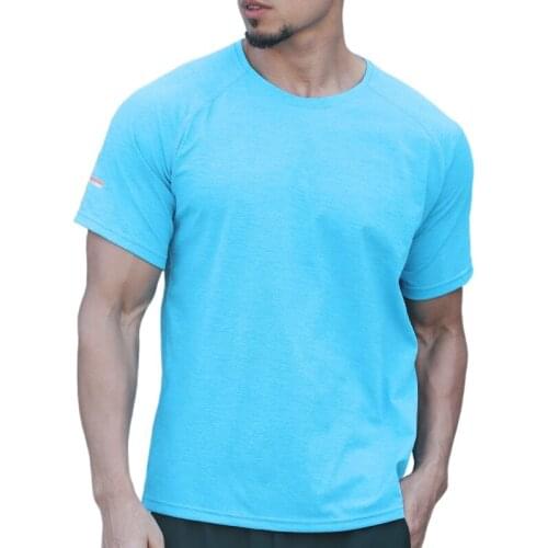 2021Summer New Mens T-shirt Short Sleeve Round Neck Breathable Running Sports Fitness Leisure T-shirt Fashion Mens Clothing
