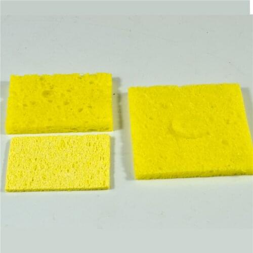 Sponge for soldering iron 10 pieces per lot yellow foams 60mm*60mm to clean soldering tips used with water