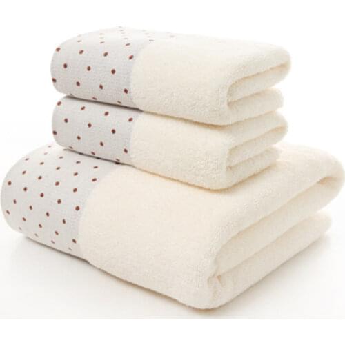 LEDFRE Cotton Polka Dot Towel Luxury Pure Bath Face Sets Comfortable and Soft Home Textiles LF88008