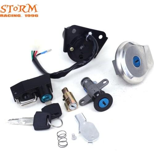 Motorcycle Ignition Switch Steering Seat Lock Key Fuel Gas Cap Set For Yamaha YBR125 XJR400 VIRAGO XV 400 TZR 125 250 YZF R1 R6
