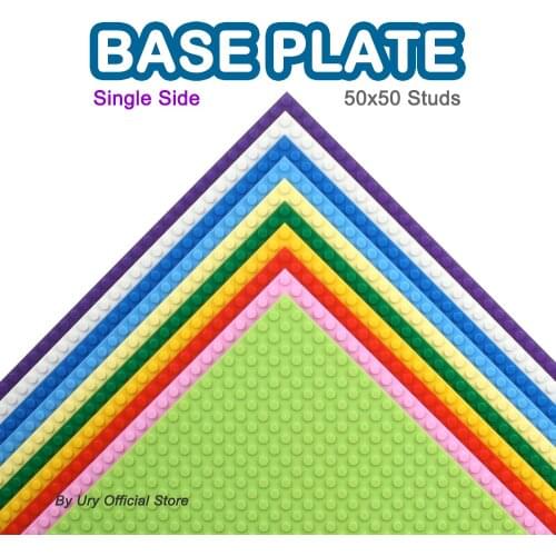 50*50 Dots Baseplate Mini Figures Display Stand Wall DIY MOC Base Plate Accessory Set Building Blocks Toys Children Gifts