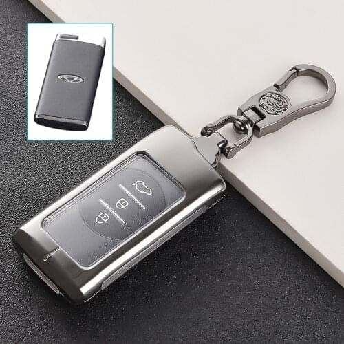 Fashion Top Zinc Alloy Car Key Cover Case Shell For Chery Tiggo 8 Arrizo 5 Pro Gx 5x eQ7 Chery Tiggo 7 Pro 2020 Accessories