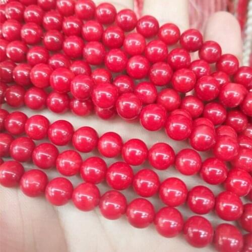 Nature red coral beads loose beads accessories round shape 3mm 4mm 6mm 8mm top selling jewelry findings diy beads sellings