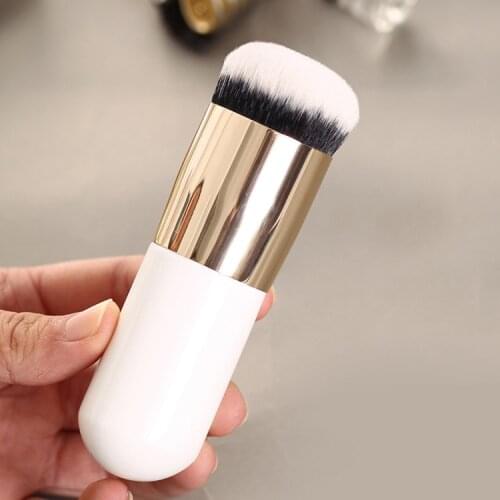 Wholesale HOT Excellent Cute Fat Blusher Makeup Brush Large Round Head Foundation Plump Powder Brush Single 100pcs free shipping