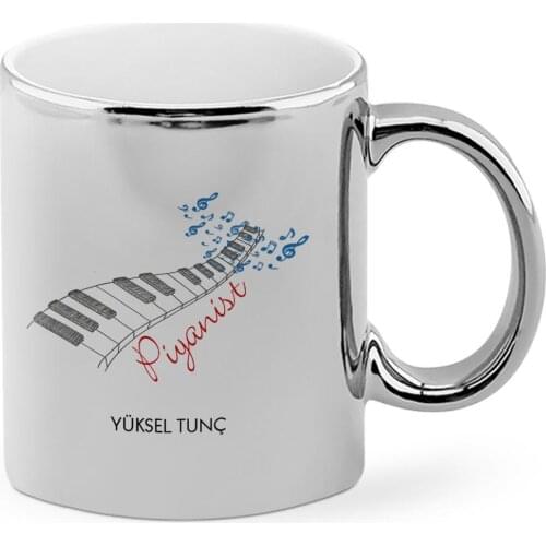 Personalized Professional Piyanist Chrome Mug Cup-1