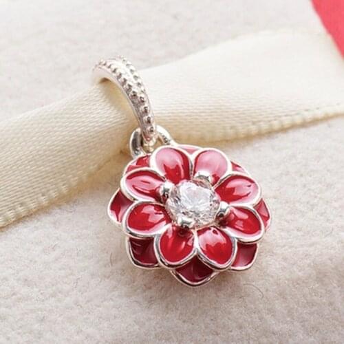 Authentic 925 Sterling Silver Flower Beads Fit Original Pandora Charms Bracelet & Bangle DIY Jewelry
