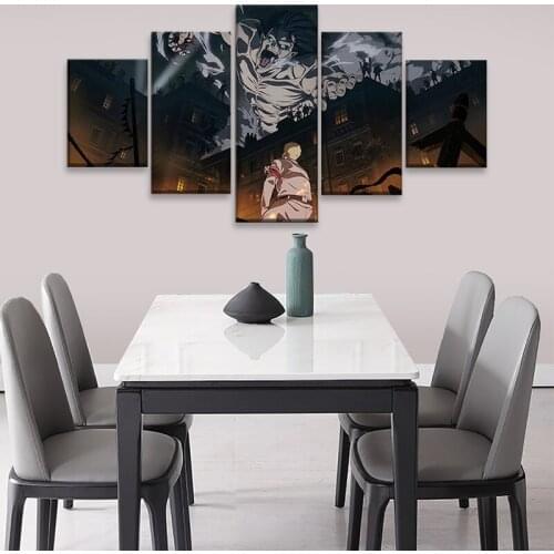 Eren Yeager Reiner Braun Shingeki No Kyojin Titan Anime Poster Attack on Titan Canvas Art Wall Picture Living Room Home Decor