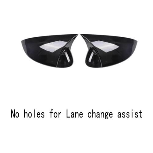 QDAEROHIVE Black Horn Shape Side Wing Mirror Cover (Carbon Look)for VW Golf 8 replace