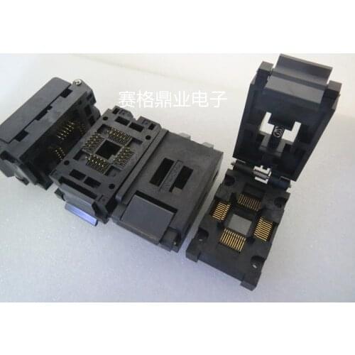 Clamshell FPQ-44-0.8-14C MQFP44 QFP44 Spacing 0.5mm IC Burning seat Adapter testing seat Test Socket test bench in the stock