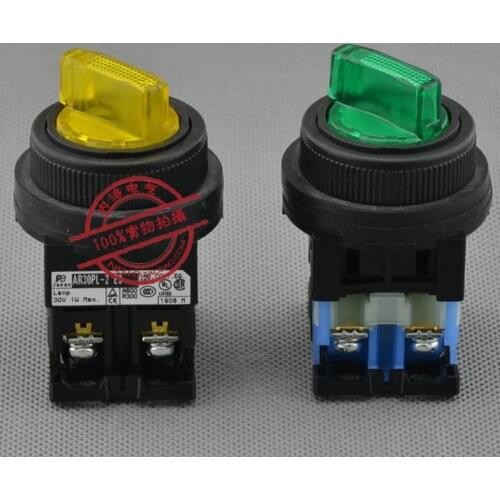 [ SA ]Fuji FUJI 30mm illuminated selector switch AR30PL-210E4 * 2 file locking Incandescent 24V 1NO--10PCS/LOT