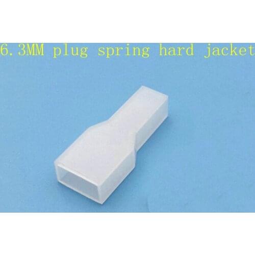 20pcs 6.3 plug spring terminal hard jacket straight terminal with nylon flame retardant jacket