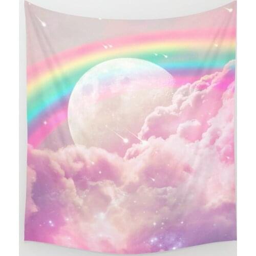 Sweet Sweet Moon Tapestry Wall Hanging Room Carpet Dorm Psychedelic Tapestries Art Home Decoration Accessories Living Room Decor