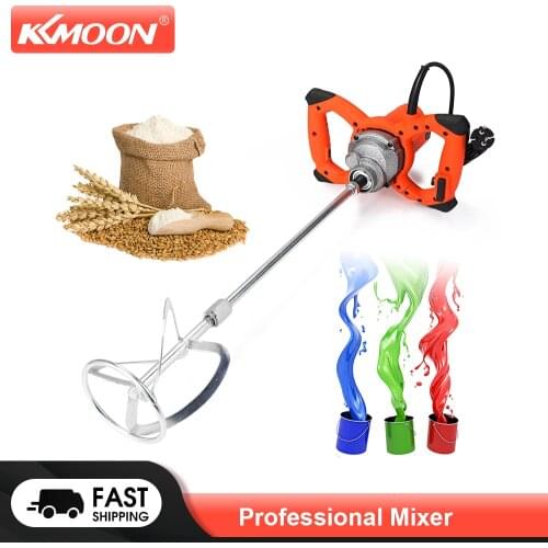 KKMOON 2300W Industrial Grade Mixer 6 Gear Adjustable Speed Handheld Paint Cement Plaster Mortar Coating Powder Mixing Machine
