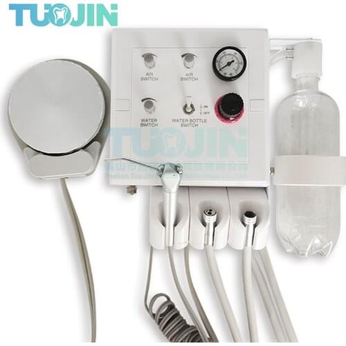 Dental Lab Portable Weak Suction Turbine Unit Air Compressor 3 Way Straw Wall-mounted Turbine Dentistry Materials Product