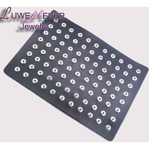 Pu Leather Display Doard Component Fit 12mm Snap Button For Bracelet Necklace Interchangeable Jewelry Women Accessorie Findings