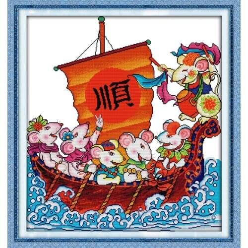 Everything is going smoothly(1) cross stitch kit 14ct 11ct print canvas stitching embroidery DIY handmade needlework