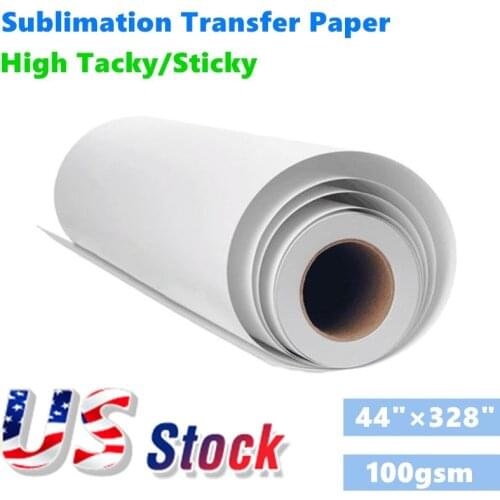 100g 44" x 328´ High Tacky Sticky Sublimation Transfer Paper Heat Transfer
