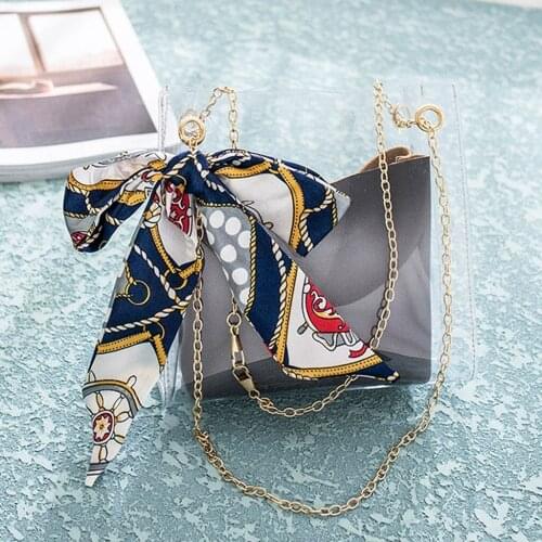 2PCS Women Bag Bow-knot Shoulders Bags 2019 Fashion Jelly Package Letter Purse Lady Mobile Phone Money Messenger Bag Handbags