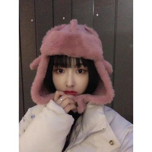 Woman Caps Winter Warm Hats Toddlers Pilot Caps Eargflap Lovely Ear Protection Skiing Hat Winter Warm Cap Holiday Party Hats