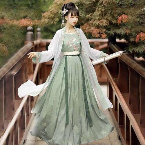 Women Traditional Hanfu Clothing Chinese Han Dynasty Princess Costume Girl Ming Dynasty Cosplay Dress Oriental Fairy Dancewear