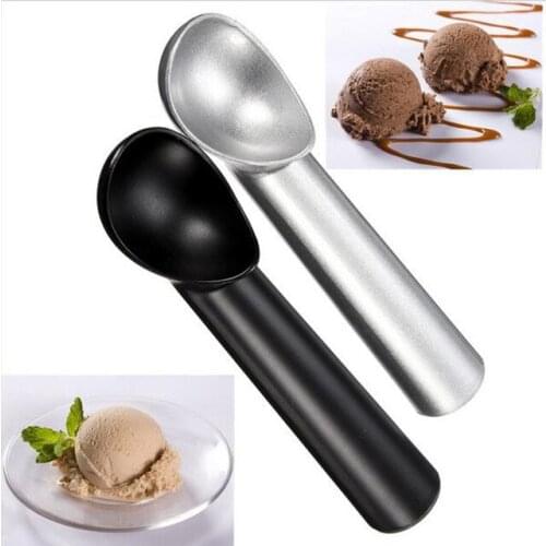 1PC 18cm New Alumium Alloy Scoop Ice Ball Maker Frozen Yogurt Cookie Dough Meat Balls Rice Dishes Ice Cream Spoon Tools OK 0589