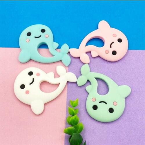 1pcs Dolphin Baby Teether Silicone rodent kids Teething Toy Chewable Animal Shape Baby Products Nursing Gift Accessories