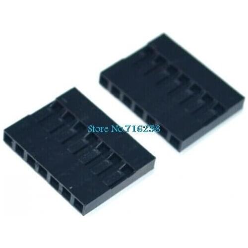 2.54mm x7PFor Dupont Jumper Wire Cable Housing Female Pin Connector 100pcs Plastic