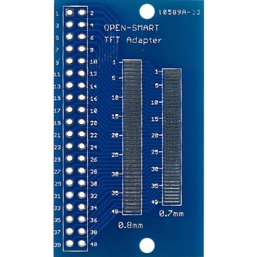 2PCS 40PIN TFT Adapter Breakout Module Multi-pitch fpc Adapter with pitch 0.7/ 0.8/ 1.0/ 1.2mm suitable for TFT LCD screen