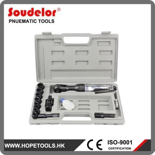 UI-2103/2104K Ratchet Tool Kit Straight High Torque 17PCS 1/2" (3/8") Air Ratchet Wrench Tool Set
