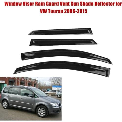 4PCS For VW Touran 2006-2015 Car Window Visor Deflector Visor Shade Sun Guard for Volkswagen Touran 2006-2015 Car Deflectors