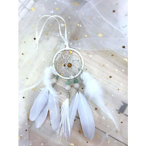 Car Ornaments Dream Catcher 25cm/10inch Mini Dream Feather Catchers Handmade Blessing Gift Pendant for Party Favor Wedding Favor