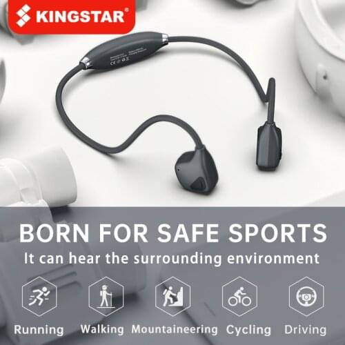 KINGSTAR Wireless Bluetooth headphone Sports Stereo Noise Cancelling Bone Conduction Earphone with Mic For Xiaomi Huawei Sony