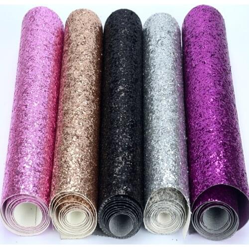 Glitter Fabric Material (Chunky) Mini Roll 25cm x 138cm - Crafts/Applique/Christmas/Wall border/Wallpaper