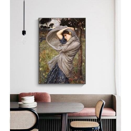 Citon William Waterhouse《Boreas》Canvas oil painting World Famous Artwork Poster Picture Modern Wall Art decor Home Decoration