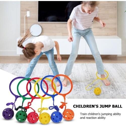 Kids Bouncing Balls One Foot Flashing Jumping Rope Ball Ankle Skip Swing Ball Outdoor Ball Classical Skipping Toy