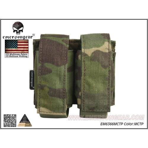 Emersongear LBT Style 40mm Double Pouch Tactical Combat Molle Magazine Pouch Multicam Tropic EM6366