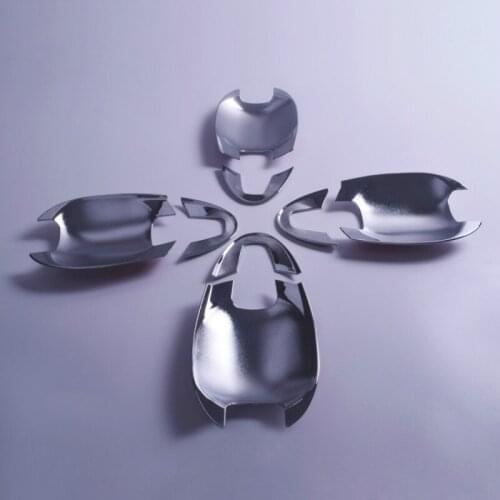 FUNDUOO For Toyota Wish 2010 2011 2012 2013 2014 2015 2016 2017 Chrome Car door handle Cup Bowl covers car accessories