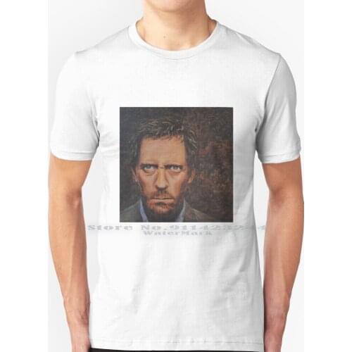 Hugh T Shirt 100% Pure Cotton House Man Portrait Hugh Laurie Actor Famous Hugh Laurie Dr House Er England