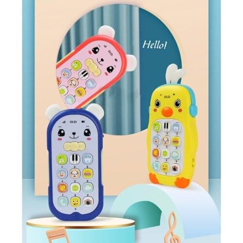 Intelligent Education Cell Phone Pacifier Toy, Baby Nibble Simulation Smart Phone for Multifunction Early Educational