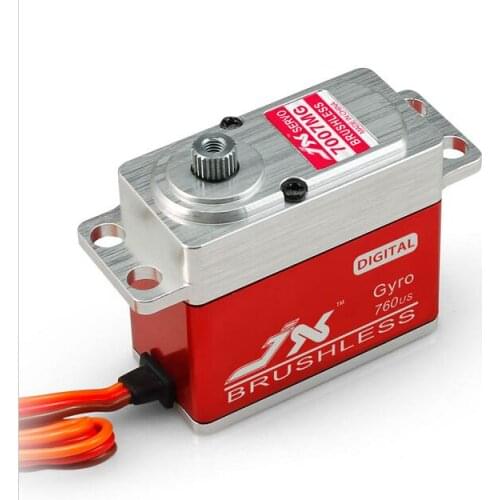 JX BLS-7007MG High Precision Metal Gear Full CNC Aluminium Shell Structure Brushless Digital Narrow band Servo