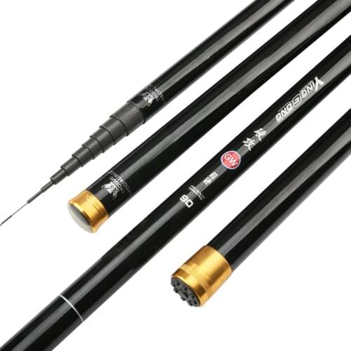 8m 9m 10m 11m 12m 13m Power Hand Pole Carbon Carp Fishing Rod Super Long Telescopic Rod Stick With Spare tip Accessory J333