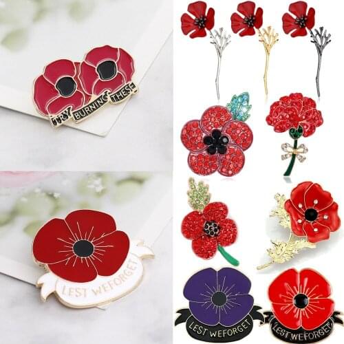 Red Flower Brooch Pin Fashion Women Jackets Red Flower Corsage Gift Red Rose Pins Jewelry Women Family Friends Gifts Accessories