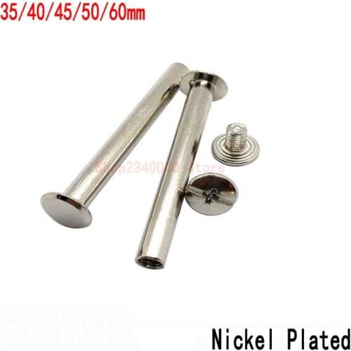 M5 Silver Nickel Plated Chicago Screws, Album Account Book Post Binding,Snap Rivet Books Butt Screw, Photo Album Binding Screw