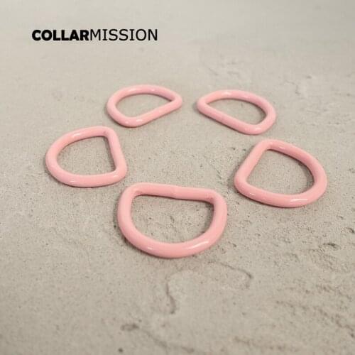 Metal Pink D ring DIY for dog collar 25mm connection metal buckle DIY half ring belt buckle CDK25P